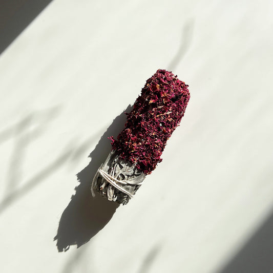 Sage Bundle with Rose Petals